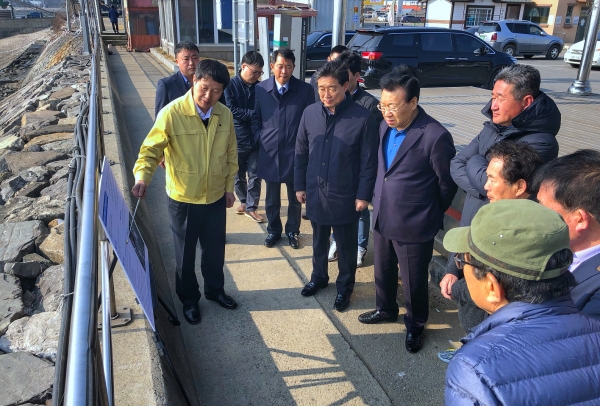 순방 건의사항 관련 김홍장 당진시장 한진포구 현장방문