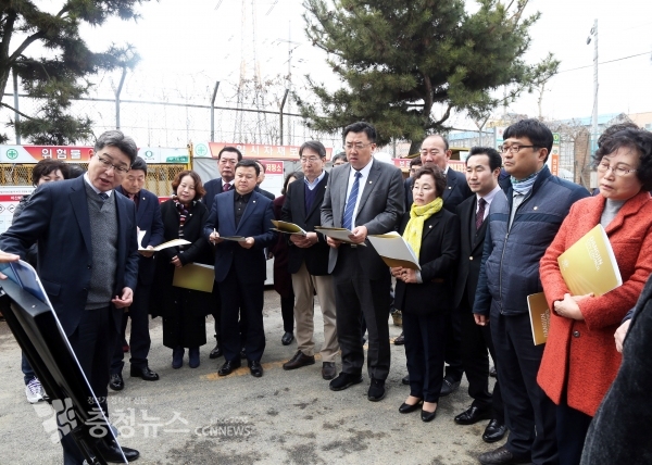 당진시의회,부곡공단 지반침하현장 긴급방문해 현장 실태 점검