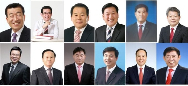 [천안 지역 조합장 당선자. 왼쪽 위부터 시계방향]
