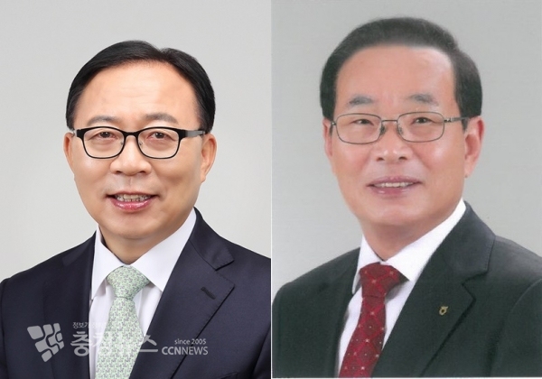 (왼쪽부터) 임영호 전 국회의원(동대전농협 조합장 당선인), 임헌성 서부농협 조합장