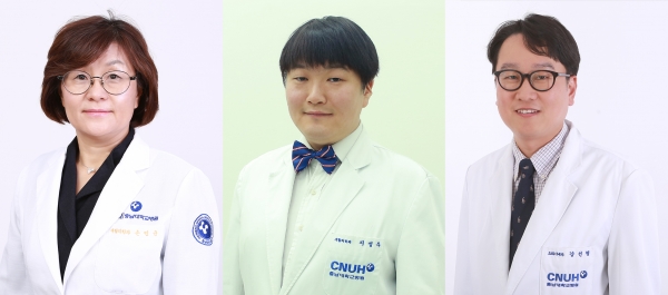왼쪽부터 재활의학과 손민균·지성주 교수, 소화기내과 강선형 교수.
