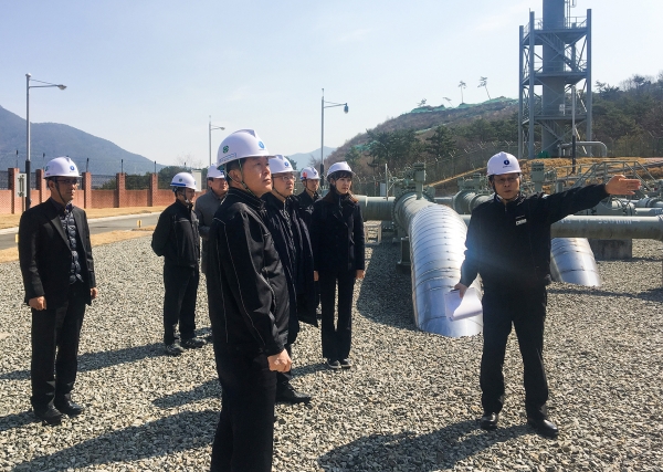 고성정압기지현장 방문