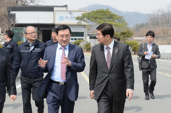 이춘희 세종시장,㈜서원기술 현장방문 / 충청뉴스 최형순 기자