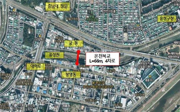 온천북교 위치도