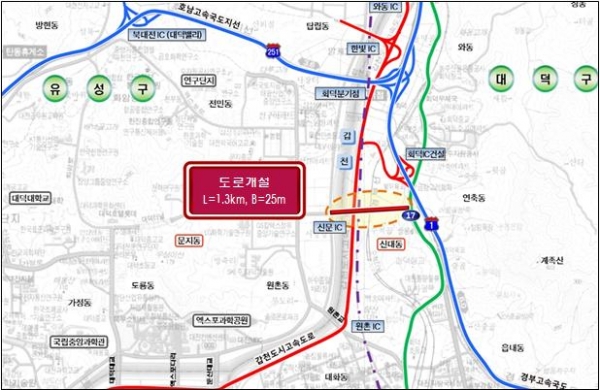 대덕특구 동측진입로