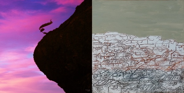 (좌)홍순임_그리고 또 다른 삶,  (우)김영수_도시 이야기