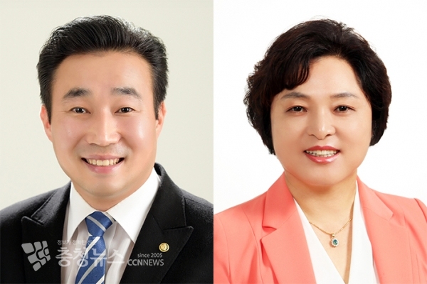 좌로부터 윤명수 의원, 김명회 의원 / 충청뉴스 최형순 기자