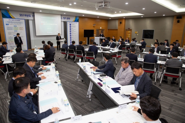 WP 사회적가치 추진위원회 위원장(서부발전 김병숙 사장) 인사말 모습