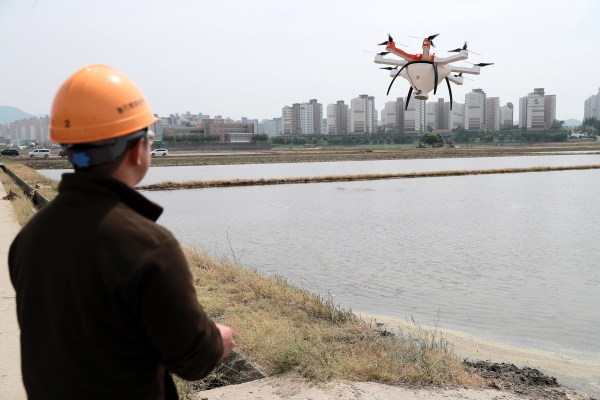 드론을 활용한 벼 직파 방식