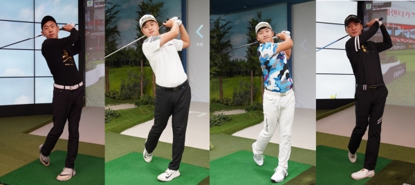 25일 대전 골프존조이마루에서 열리는 ‘2019 삼성증권 GTOUR 2차 대회’에 참가하는  (좌측부터) 이성훈, 염돈웅, 김홍택, 최민욱