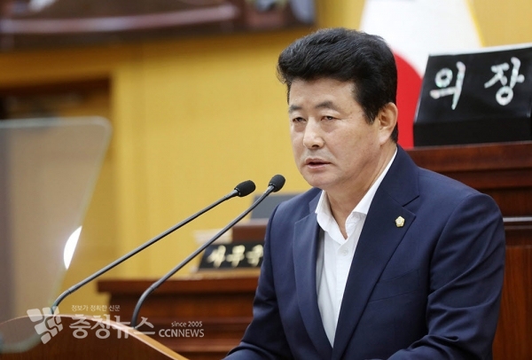 5분 발언하는 장감순 서산시의회 의원 / 충청뉴스 최형순 기자