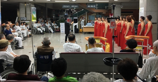 지난해 대전보훈병원에서 열린 찾아가는 힐링음악회 모습