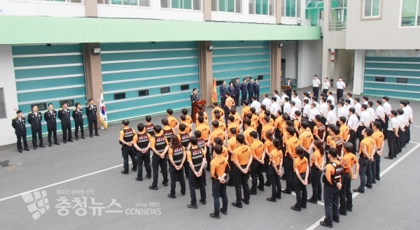 둔산소방서, 제15대 송정호 소방서장 취임식 모습