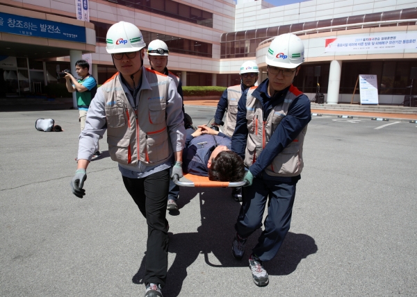 지난 5월 29일 원북면 태안발전본부에서 실시된 2019 을지태극연습 실제훈련 모습.