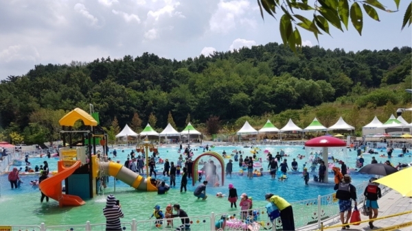 굿뜨래 웰빙마을 물놀이장 전경