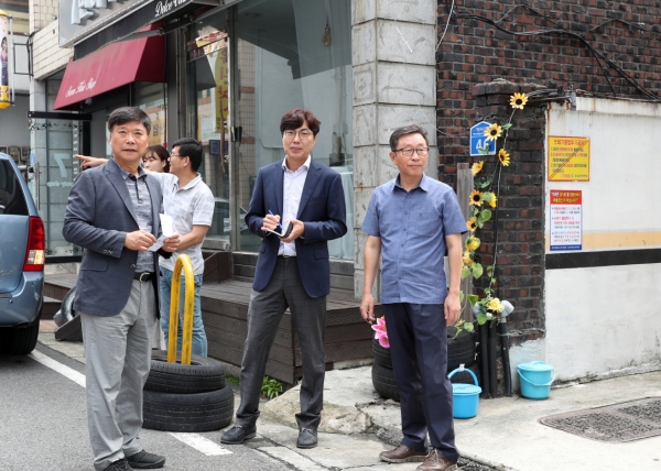 탄방동  차수판 설치지역 현장방문