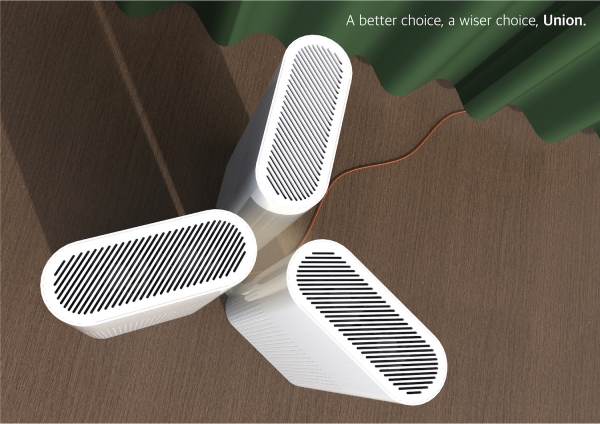 2019년 레드닷 디자인 어워드에서 본상을 수상한 스마트 공기청정기 Union 이미지