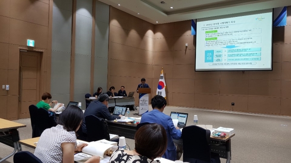 지난 7월 23일, 보건복지부에서 ‘2018년 지역사회보장계획 시행결과 우수지자체’를 선정하기 위한 대면 심사를 하고 있다