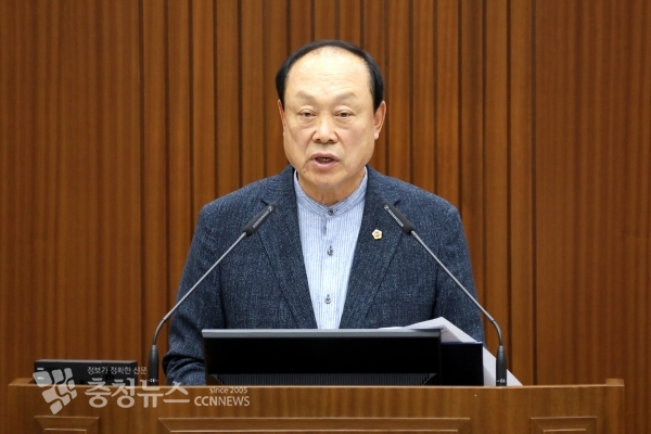 5분 발언하는 이재현 세종시의회 의원 / 충청뉴스 최형순 기자