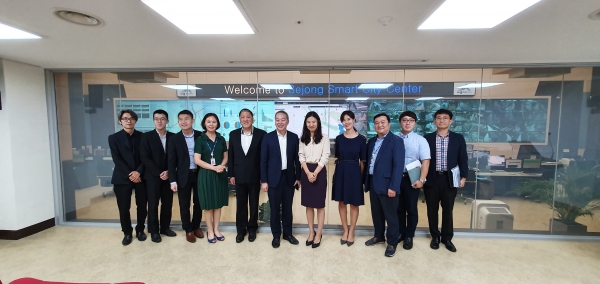 9일 주롱도시공사 CEO 일행 세종시 스마트시티 현장 방문