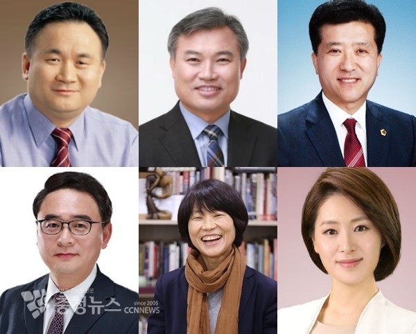 (왼쪽 시계방향) 이상민 의원, 정기현 대전시의원, 조원휘 전 대전시의회 부의장, 이경 민주당 상근부대변인, 김종남 대전시 민생정책자문관, 안필용 전 박영선 의원실 보좌관