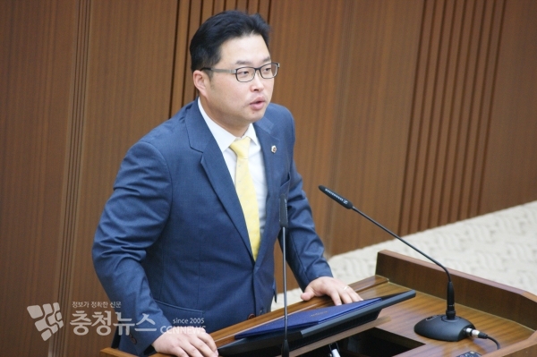 5분 발언하는 박성수 세종시의회 의원 / 충청뉴스 최형순 기자