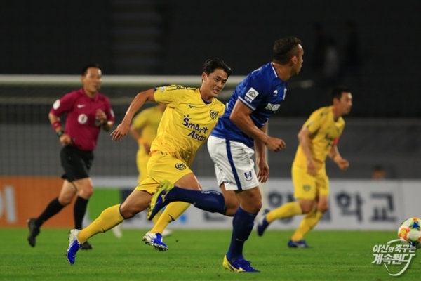 아산무궁화 경기 모습