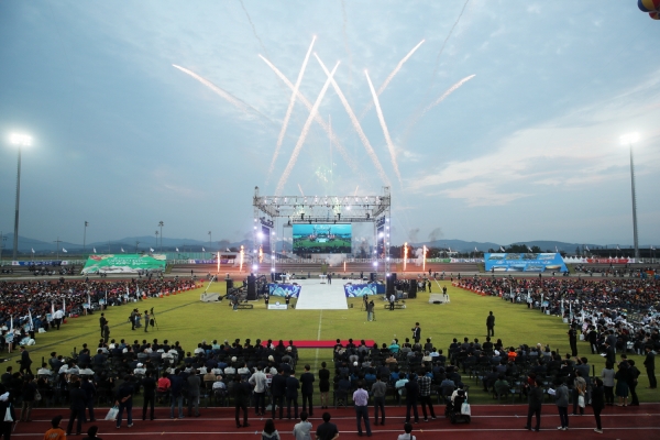 충남도민생활체육대회 개회식 모습