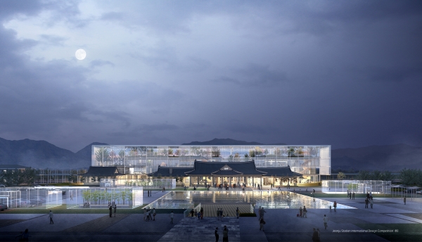 전주역사 국제설계공모 당선작품 투시도(정면).