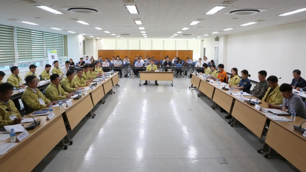 대전도시철도공사 강당에서 30여개 기관이 참여한 가운데 안전한국 토론시범훈련이 진행되고 있다.