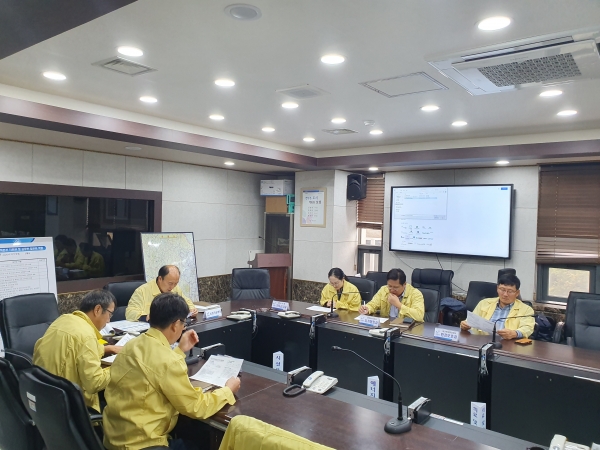 태풍대비 재난안전대책본부 운영 장면