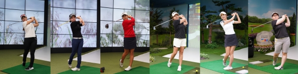 ‘2019 롯데렌터카 WGTOUR 7차’ 결선 대회 주요 선수-(좌측부터) 노은진, 이서윤, 박단유, 이순호, 최예지, 정선아