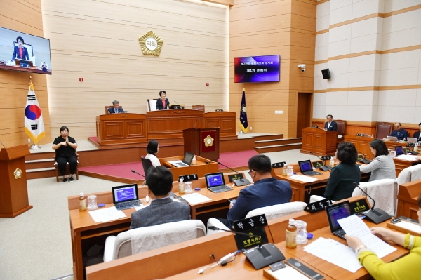 보령시의회 임시회 모습