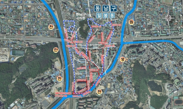 일봉·중앙지구 사업계획평면도