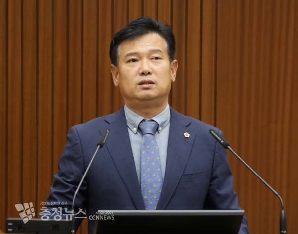 5분 발언하는 기원식 세종시의회 의원 / 충청뉴스 최형순 기자