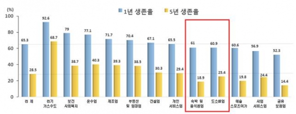 자료 : 통계청, 기업생멸행정통계(2016 기준)