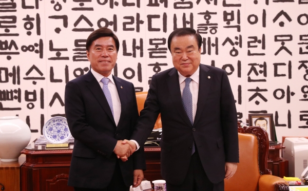 황인호 동구청장, 문희상 국회의장 면담 현안사업 건의