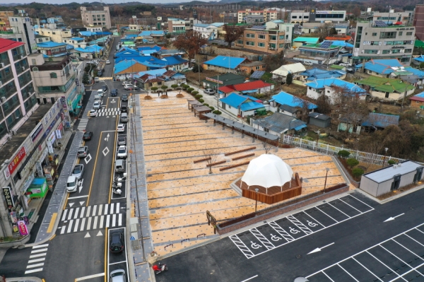 송악읍소재지 종합정비사업 다목적 광장 항공사진