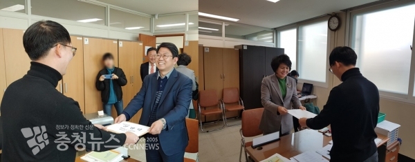 (왼쪽부터) 더불어민주당 전병덕 전 청와대행정관, 자유한국당 조재철 전 중구의원