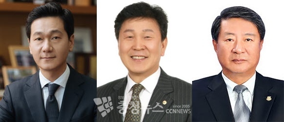(왼쪽부터) 이승찬, 양길모, 손영화 대전시체육회장 후보(기호순)