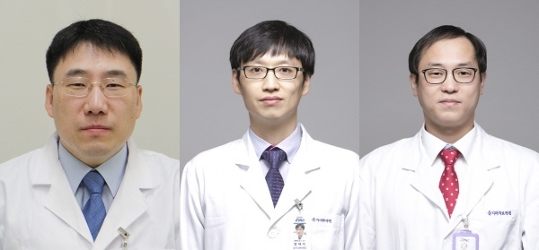 (좌로부터 ) 대전을지대병원 재활의학과 임종엽 교수, 정형외과 양대석 교수, 응급의학과 서상원 교수