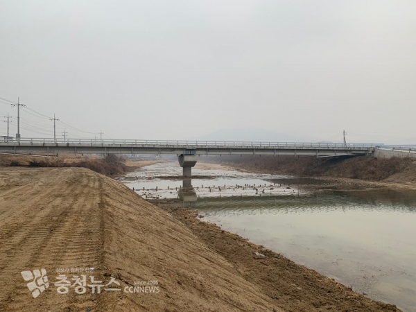 백천 자연재해위험개선지구 정비사업 전경