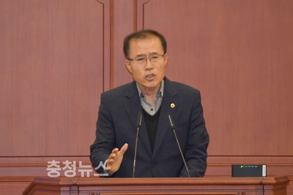 5분 발언하는 이종호 대전시의회 복지환경위원장 / 충청뉴스 김용우 기자