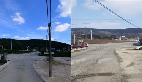 대전교육연수원 진입로에 설치되었던 노후 통신 전주를 철거 완료