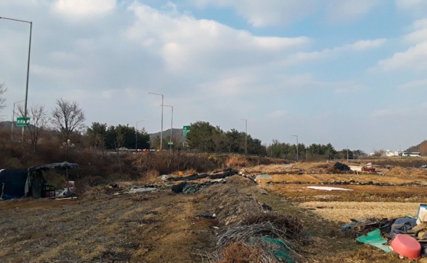 충남대-한국도로공사 대전충남본부 MOU-3(안영TG부근 고속도로 유휴부지에 조성된 영농창업 부지).