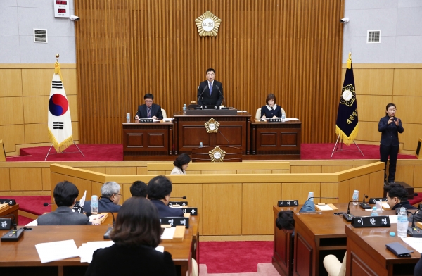 대전 서구의회, 제254회 임시회 본회의 모습