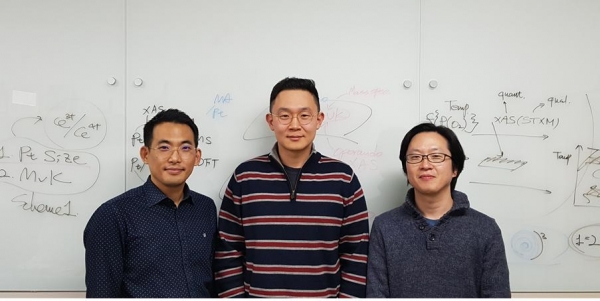(좌-우) KAIST 정우철 부교수, 충남대 김현유 부교수, 충남대 김천중 부교수