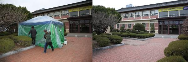 한남대 용역근로자들 862일간의 투쟁 조건 없이 멈추고 농성천막 철거