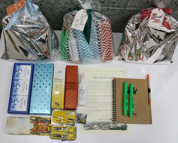 권혁대 총장 서신 및 손소독제 등 응원 선물