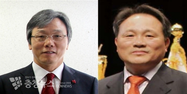 후원회장 성우종 ㈜도원이앤씨 대표와 성석종 ㈜럭스피아 대표